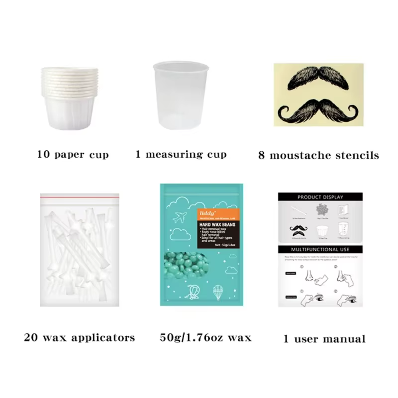 Kit de cire de nez indolore portable pour hommes et femmes