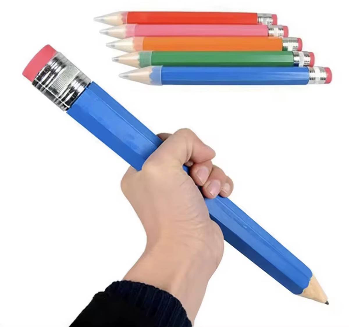 34cm crayon géant pour peintre artiste étudiant grand crayon en bois avec gomme papeterie nouveauté jouet école fournitures de bureau cadeau