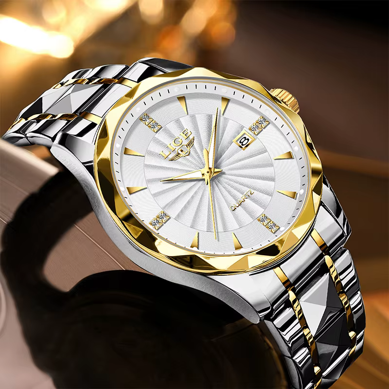 LIGE luxe femme montre mode Sport de plein air lumineux montres à Quartz mouvement importé étanche en acier inoxydable femmes montres