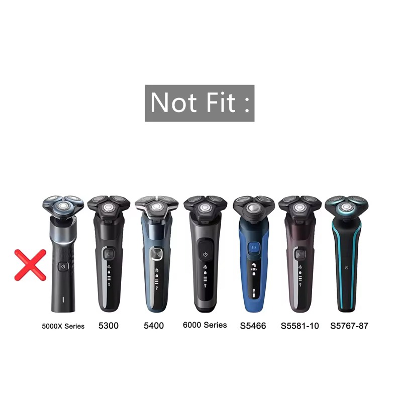 Tête de rasage complète de remplacement compatible avec les rasoirs électriques Philips série 5000 SH50 (lot de 1)