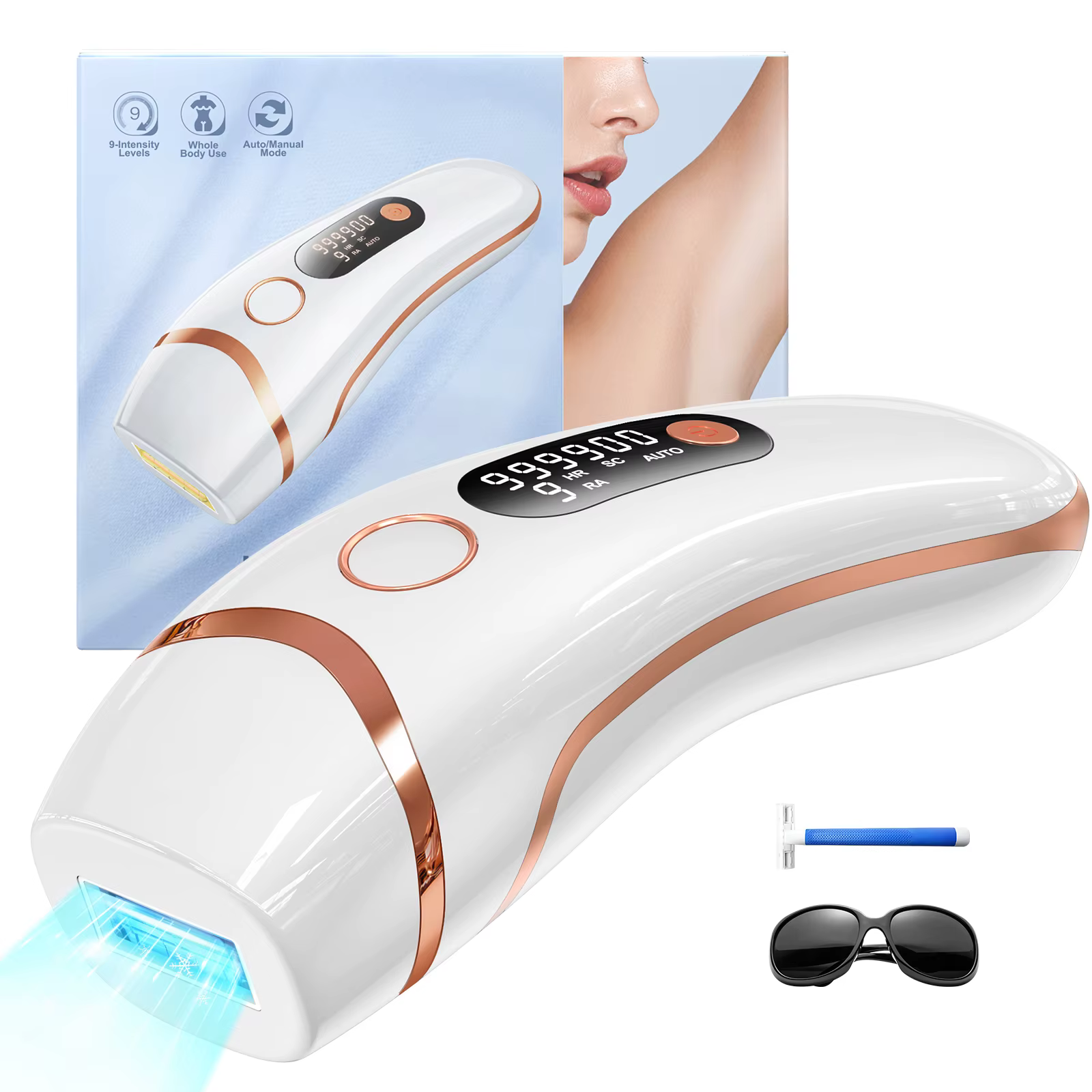 Épilateur laser IPL 999999 Flash pour le corps