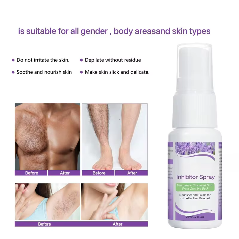 Spray Inhibiteur de Croissance des Poils Permanent pour Barbe
