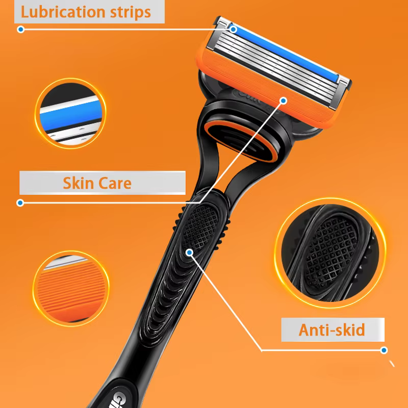 Gillette Fusion 5 rasoir pour hommes sécurité manuel Machine à raser 5 couches lame avec bande de lubrification