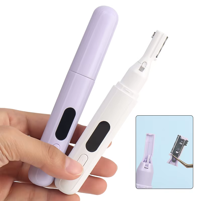1 pièces tondeuse à sourcils électrique visage épilateur Mini Portable femmes corps rasoir cou lèvres bras et jambes