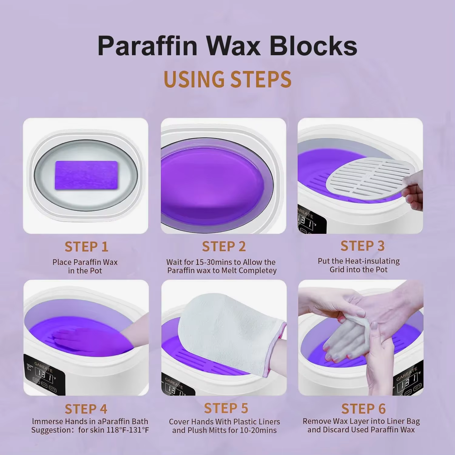 Cire de paraffine soins des mains et des pieds beauté 200g/450g