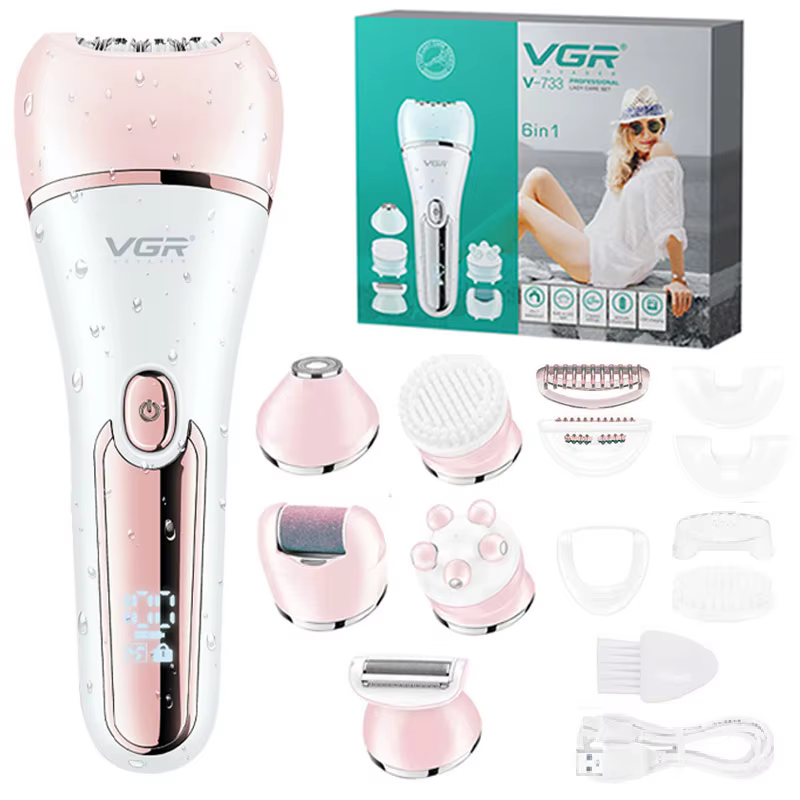 VGR électrique femmes épilateur femme rasoir jambe corps épilation lèvre menton dépilatoire dame Bikini tondeuse