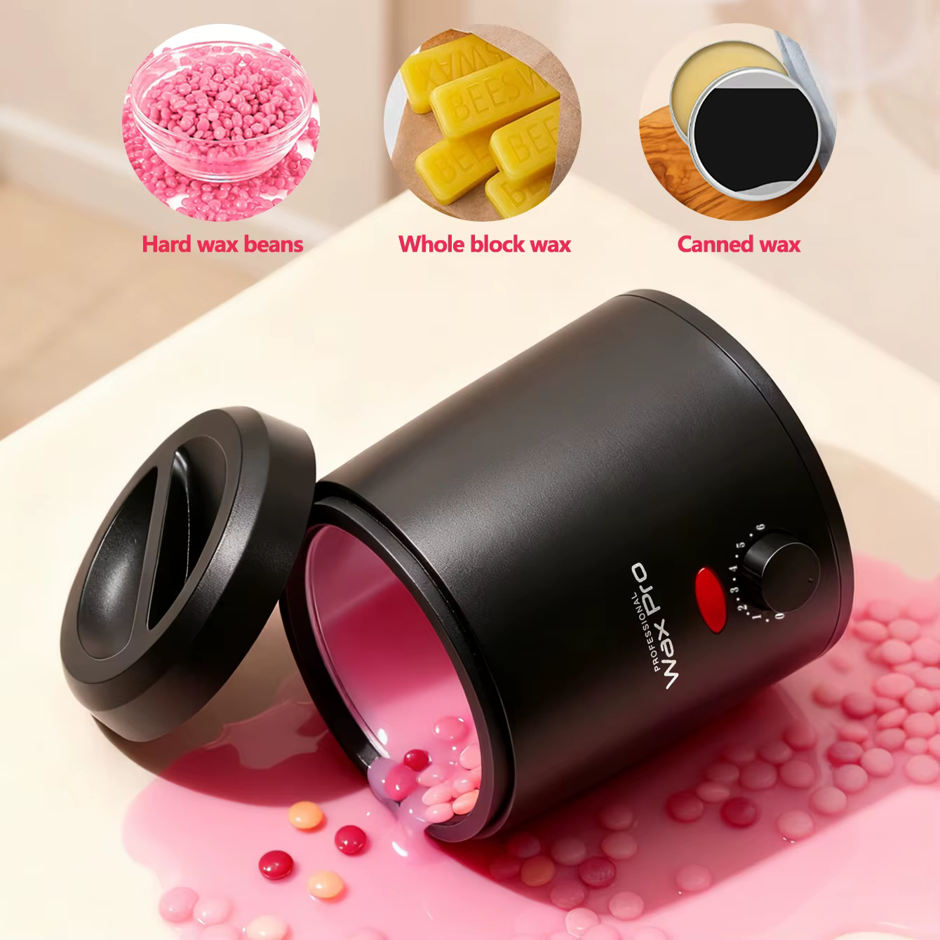 LINMANDA chauffe-cire électrique épilation cire plus chaude Pot fusion rapide doublure en alliage d'aluminium taille Portable pour voyage à domicile