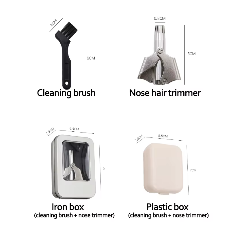 Nez cheveux oreille Tondeuse pour hommes en acier inoxydable manuel lavable Portable Tondeuse Nez épilateur nez Vibrissa rasoir rasoir