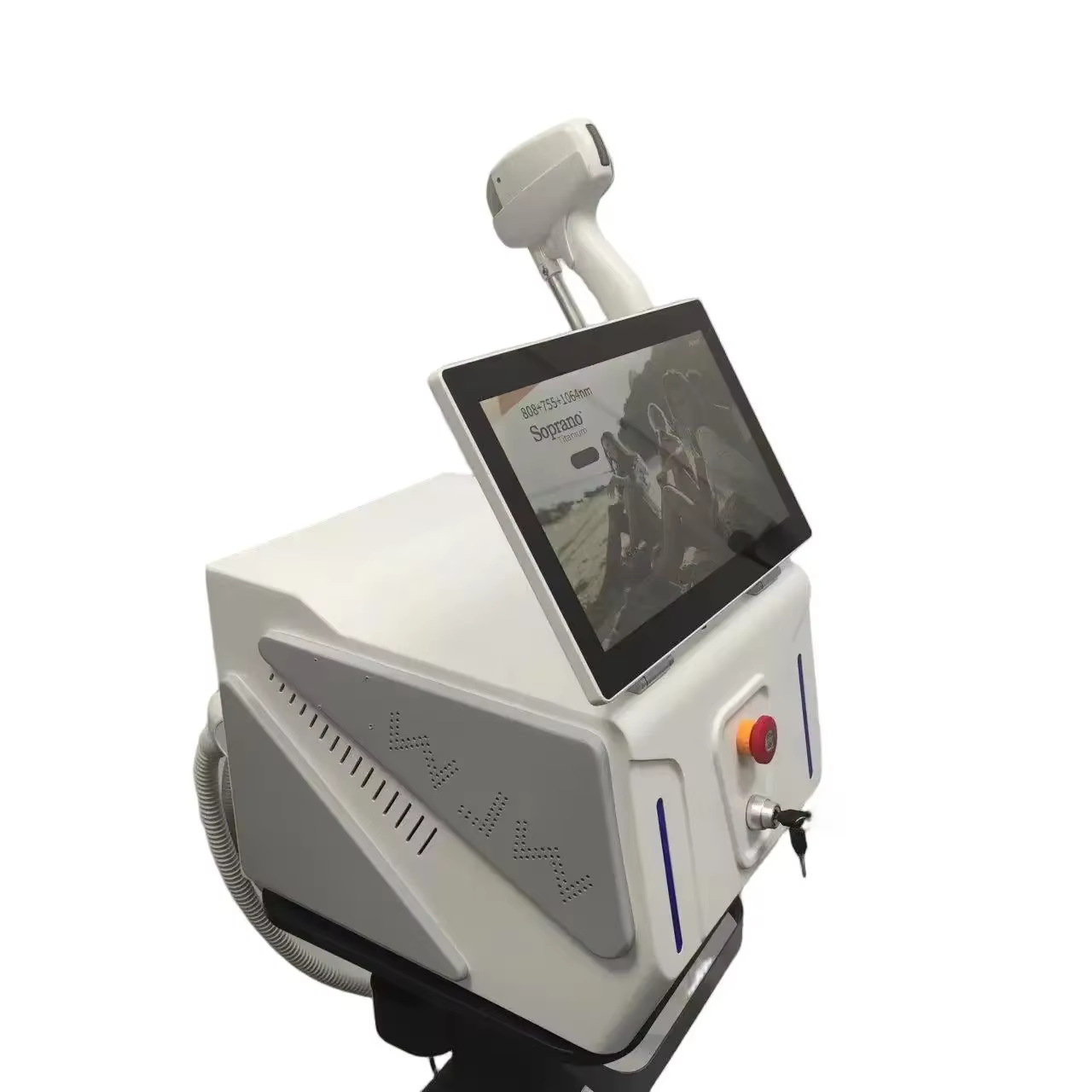 Soprano 2026 Épilation Laser Avancée 808nm Machine Laser à Diode Système de Refroidissement Platinum Black Ice 4 Longueurs d'Onde Salon à Domicile