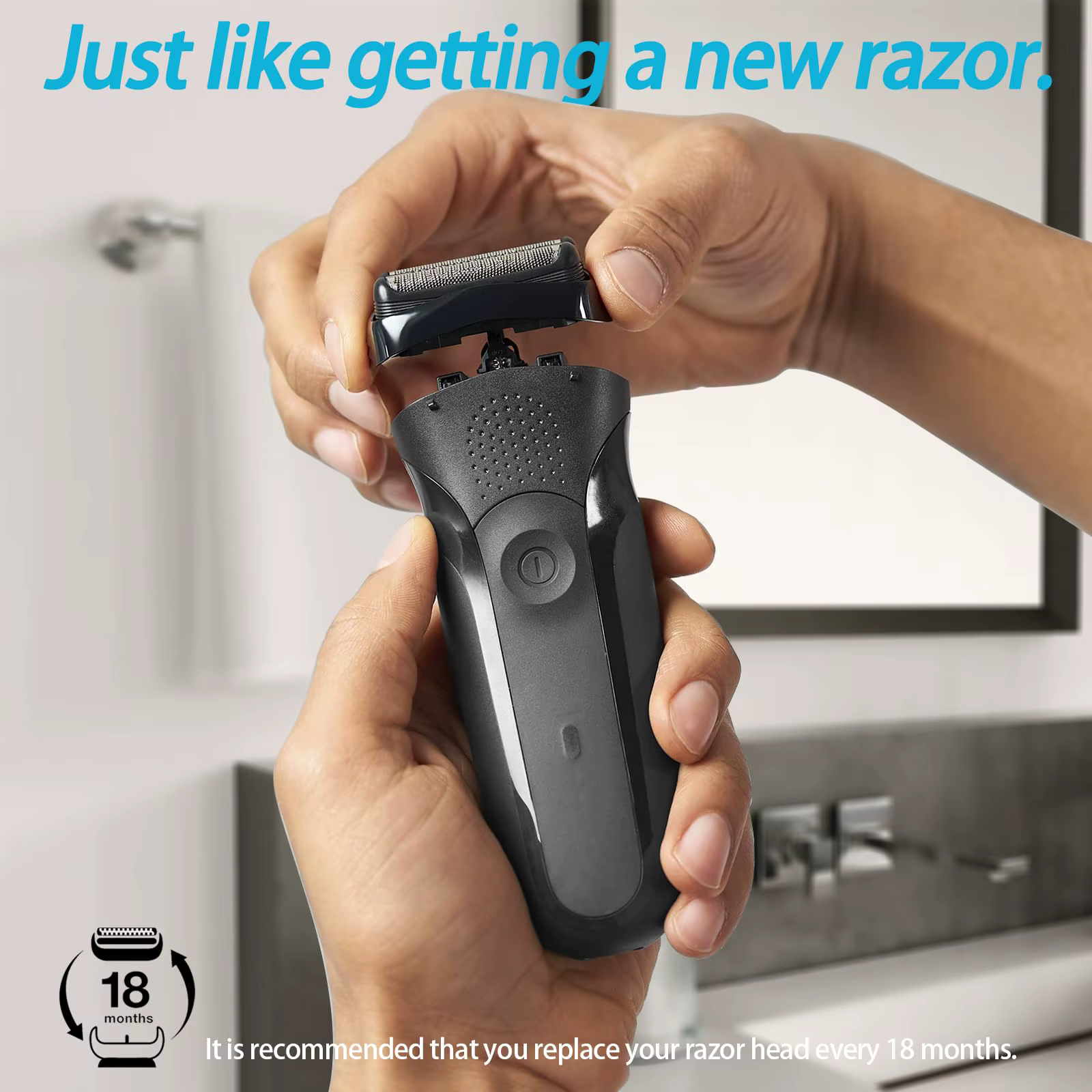Tête de rasoir électrique de remplacement 21B, pour rasoirs électriques Braun série 3 301S,310S,320S,330S,340S,360S,3010S,3020S,3030S,3040