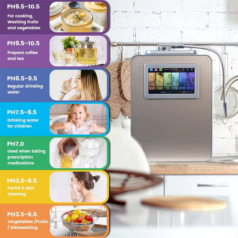 Vente en gros PH 2.5-11.2 revêtement platine 11 plaques ioniseur d'eau alcaline appareils de traitement de l'eau japon distributeur d'eau Kangen