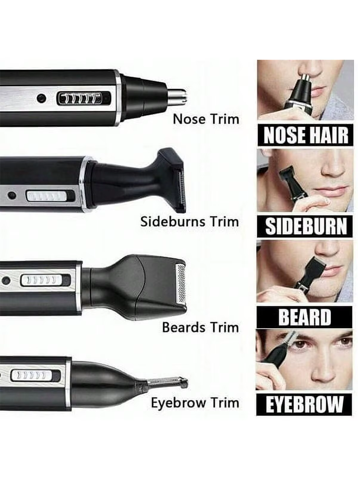 2026 électrique 4 en 1 étanche épilateur nez épilation Bikini sourcil barbe tondeuse toilettage Groomer Kit rechargeable