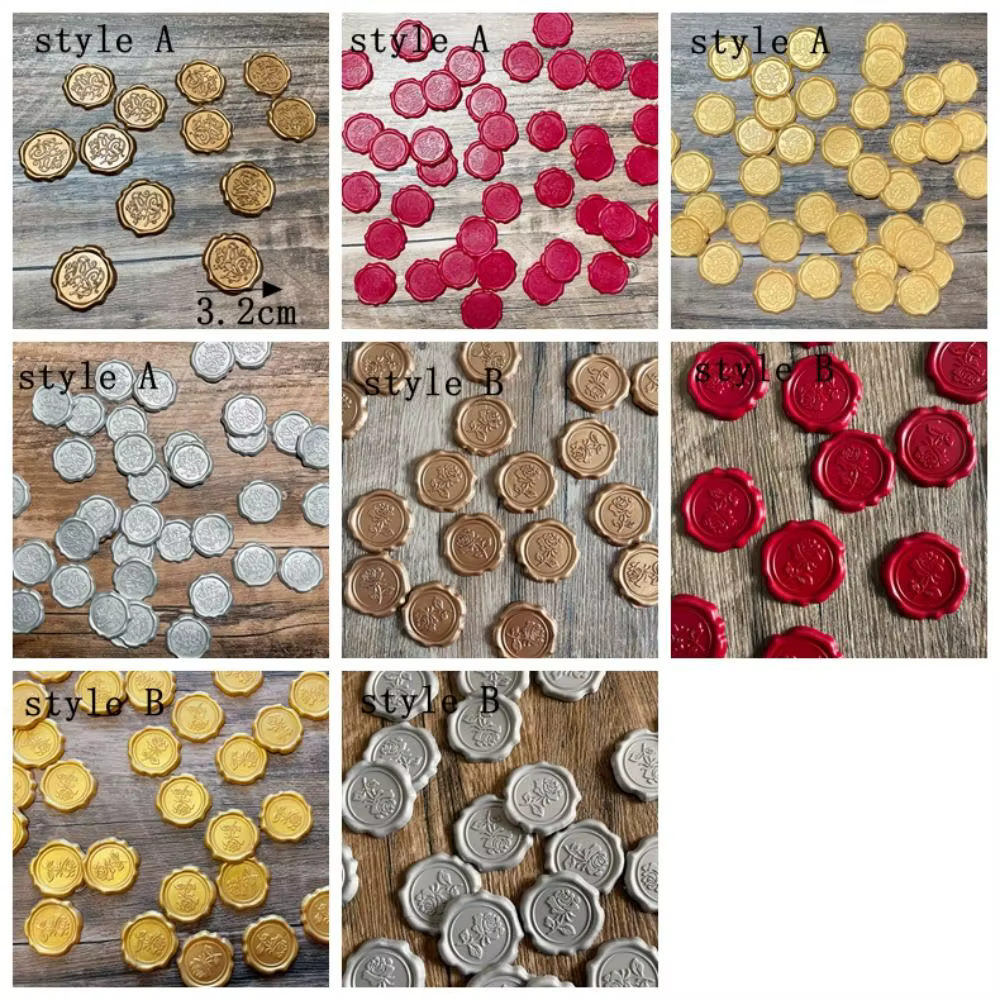 10 autocollants de sceau de cire personnalisés, exquis, pour faire soi-même, autocollants d'invitation de mariage, autocollants adhésifs vintage pour enveloppes