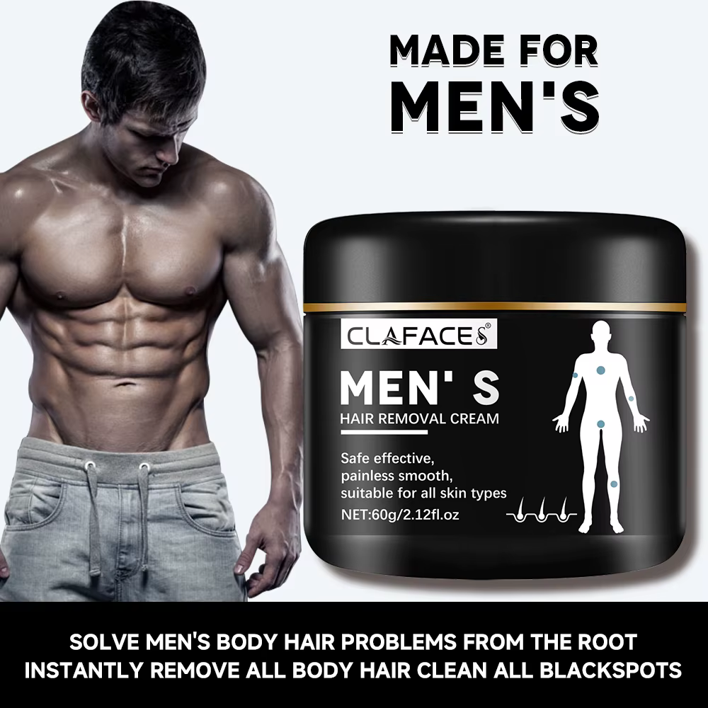 Crème d'épilation indolore pour hommes