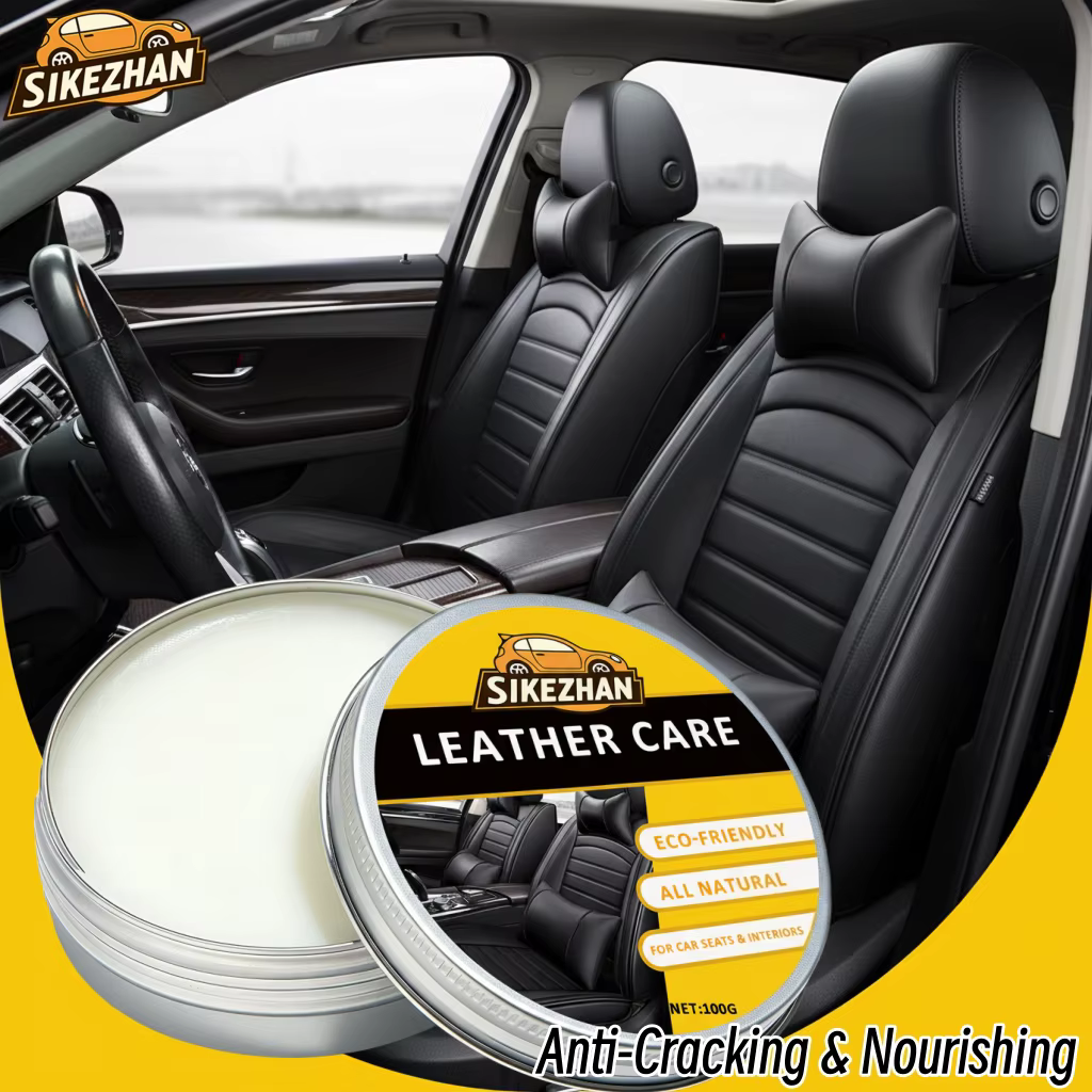 Crème d'entretien du cuir de voiture, baume revitalisant naturel Transparent et inodore, universel pour toutes les couleurs, protège nourrir les sièges de voiture