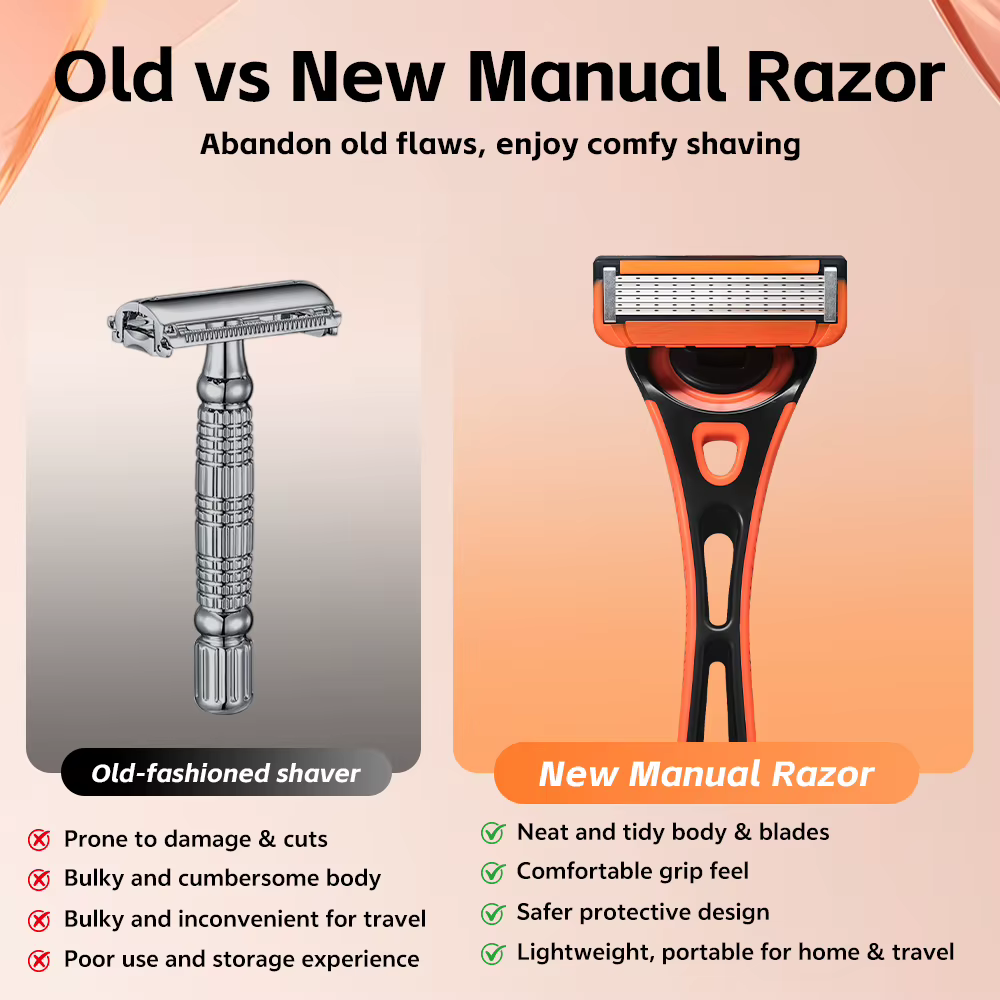 5 pièces/Rasoir manuel pour homme