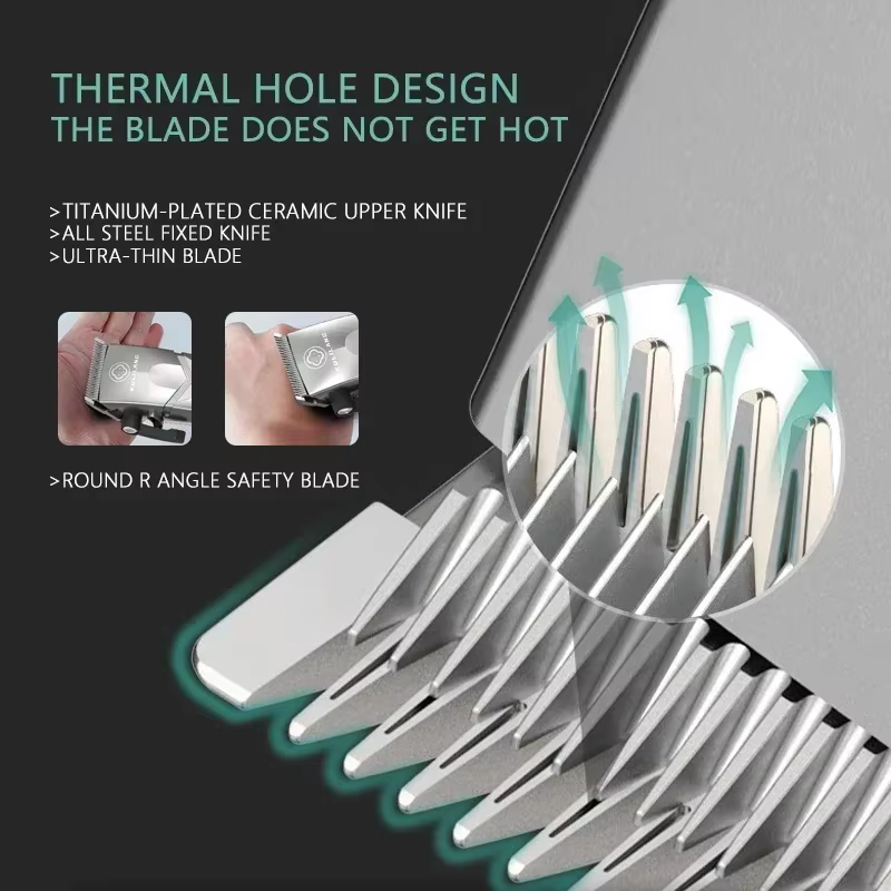 Kulilang R66 R55 R11 Kit de tondeuse à cheveux professionnelle pour hommes