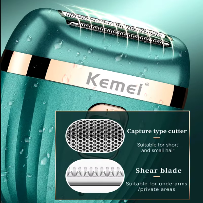 Kemei femmes épilateur électrique épilation visage corps dame Bikini jambes bras aisselles