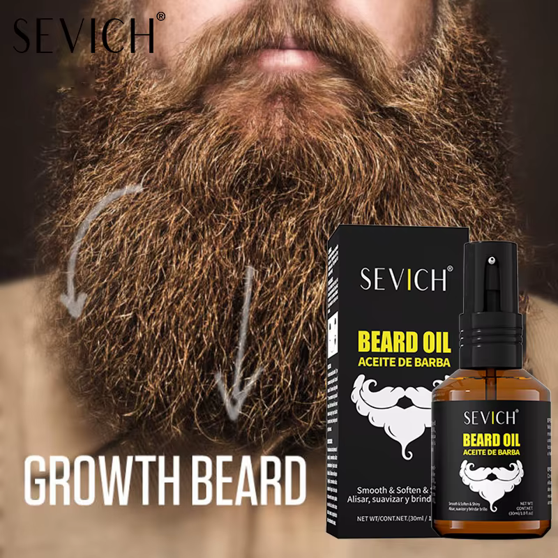 Kit de croissance de barbe naturelle pour hommes, huile de soin épaississante, crème hydratante pour barbe, cire, shampoing, après-shampooing, coiffant