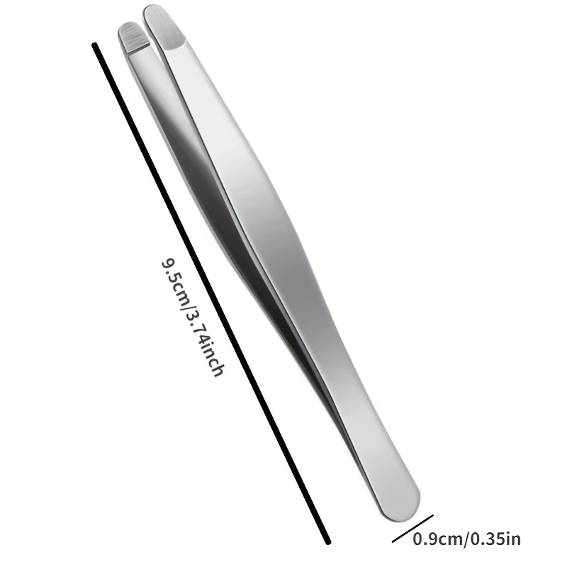 Pince à épiler professionnelle robuste en acier inoxydable pour sourcils et poils du visage avec pointes pointues
