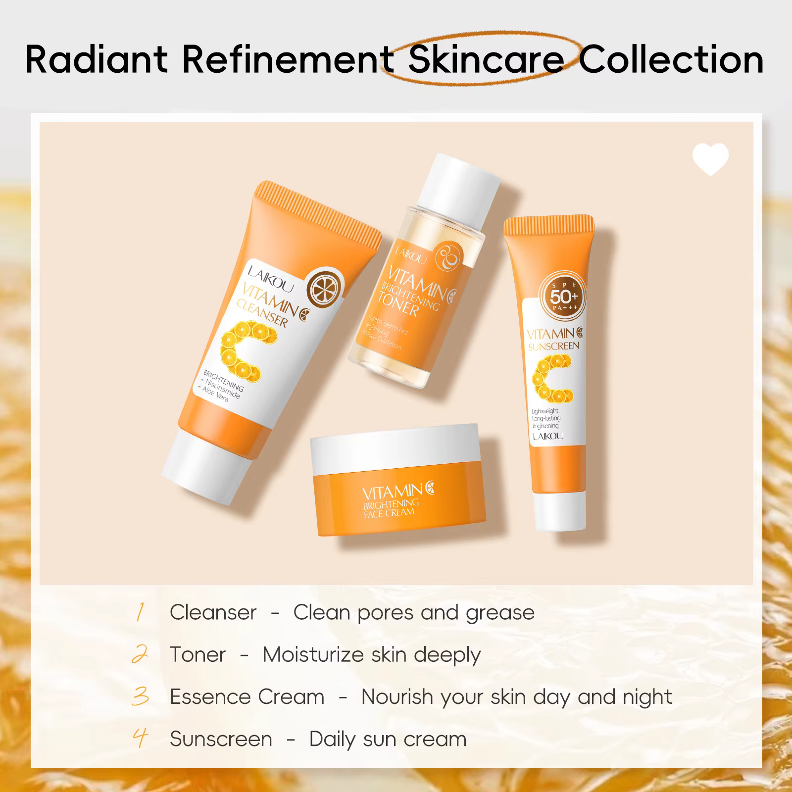 LAIKOU – ensemble de voyage à la vitamine C