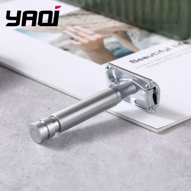 YAQI – rasoir de sécurité monarque de couleur chromée mate