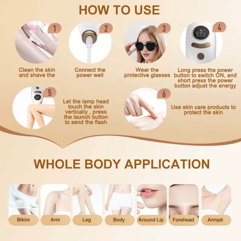 Épilation laser Vancostar 3 en 1 pour femmes et hommes 999900 Flashes rajeunissement traitement de l'acné beauté santé