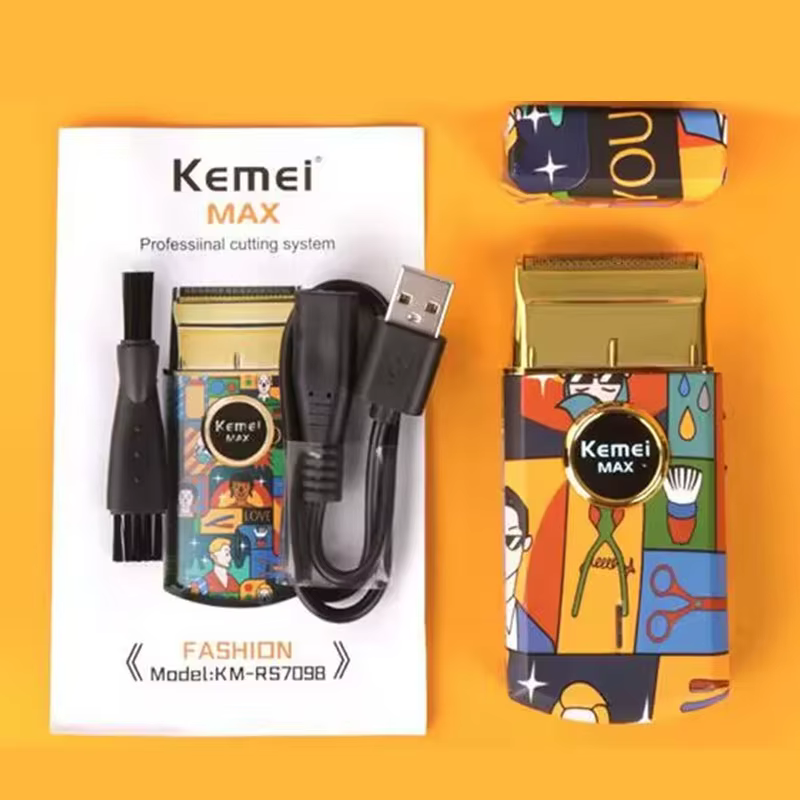 Kemei KM-RS7098 Mini rasoir électrique Portable pour hommes