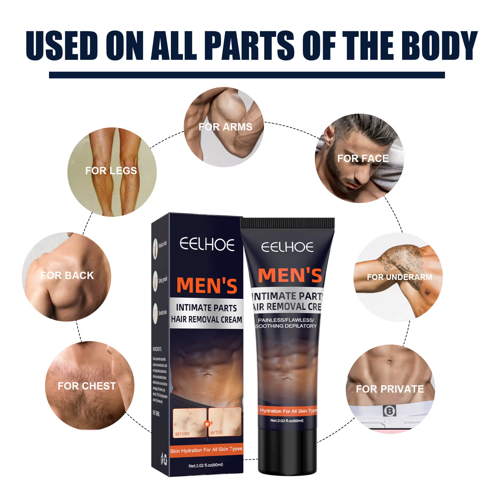 Crème d'épilation pour hommes