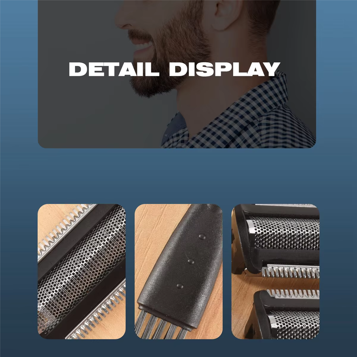 Tête de Rasoir de Remplacement avec Brosse pour Tondeuse Philips Drums DivBG 2024-2040