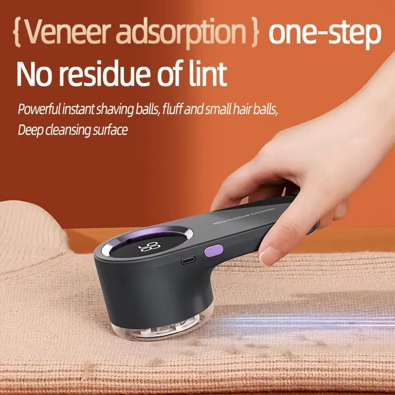 Boule d'épilation portable | Rasoir et tondeuse à vêtements à affichage numérique rechargeable par USB