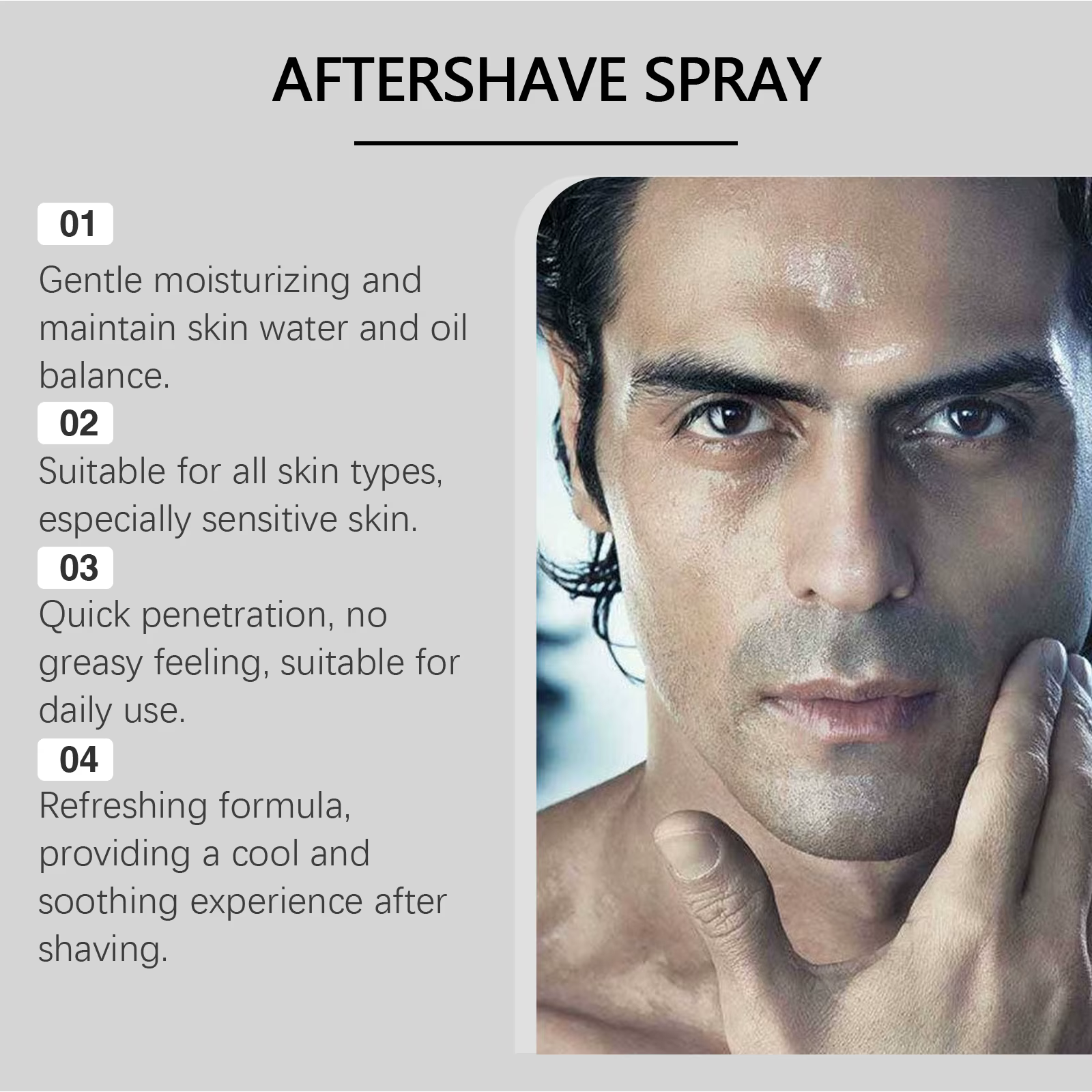 Spray après-rasage hydratant en profondeur pour hommes