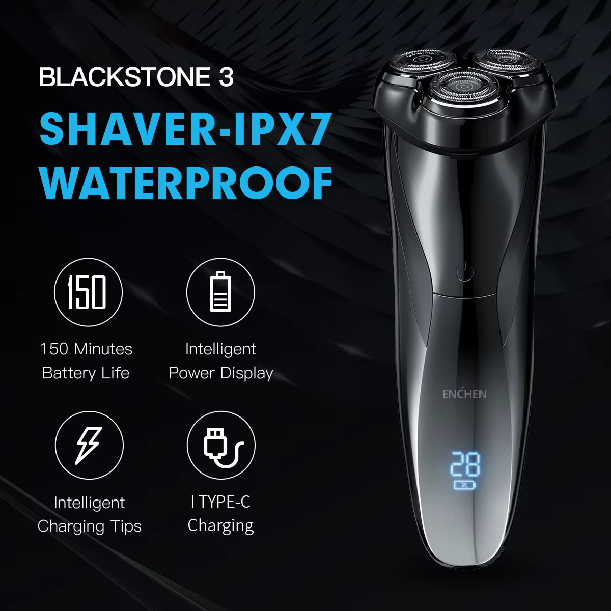 Rasoir électrique 3D Blackstone 3 pour hommes