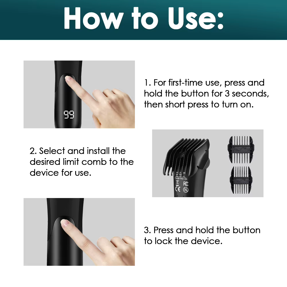 Tondeuse à cheveux pour hommes, épilateur, rasoir à barbe pour l'aine, la poitrine, les aisselles, les bras et les jambes, rasoir d'épilation tout-en-un