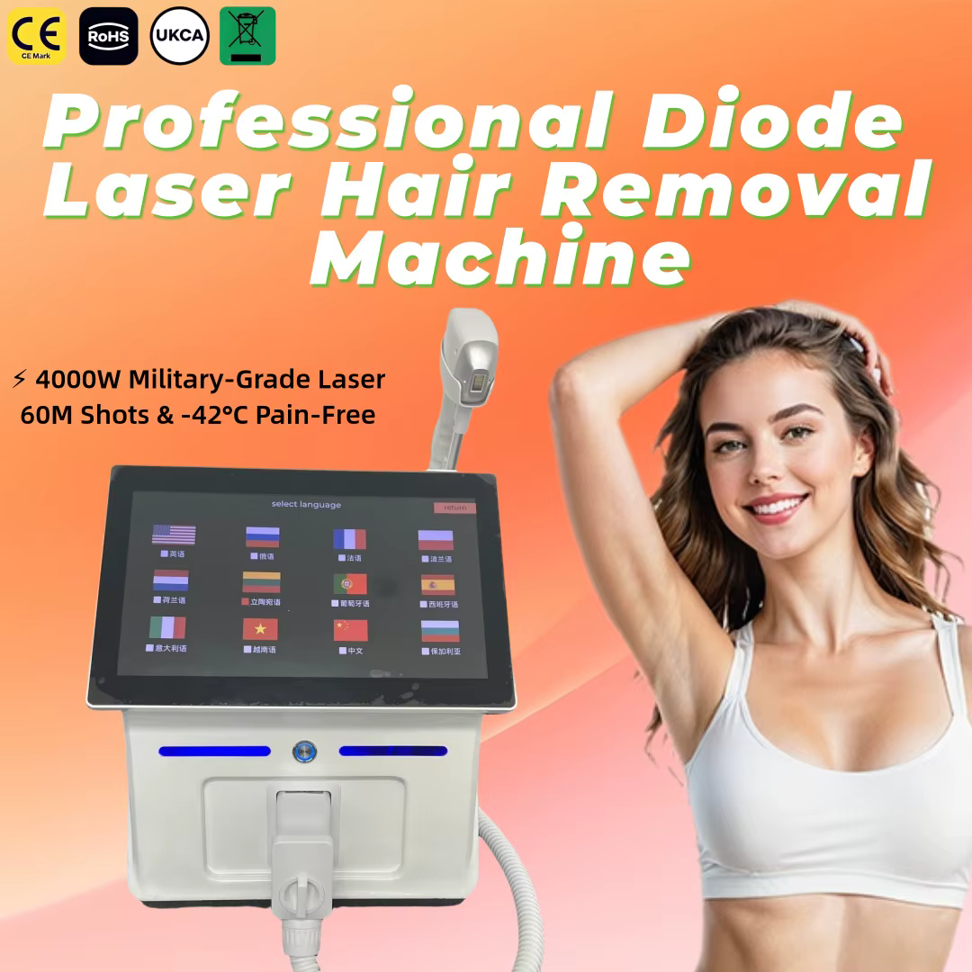 Appareil professionnel d'épilation au laser à diode – 808 nm
