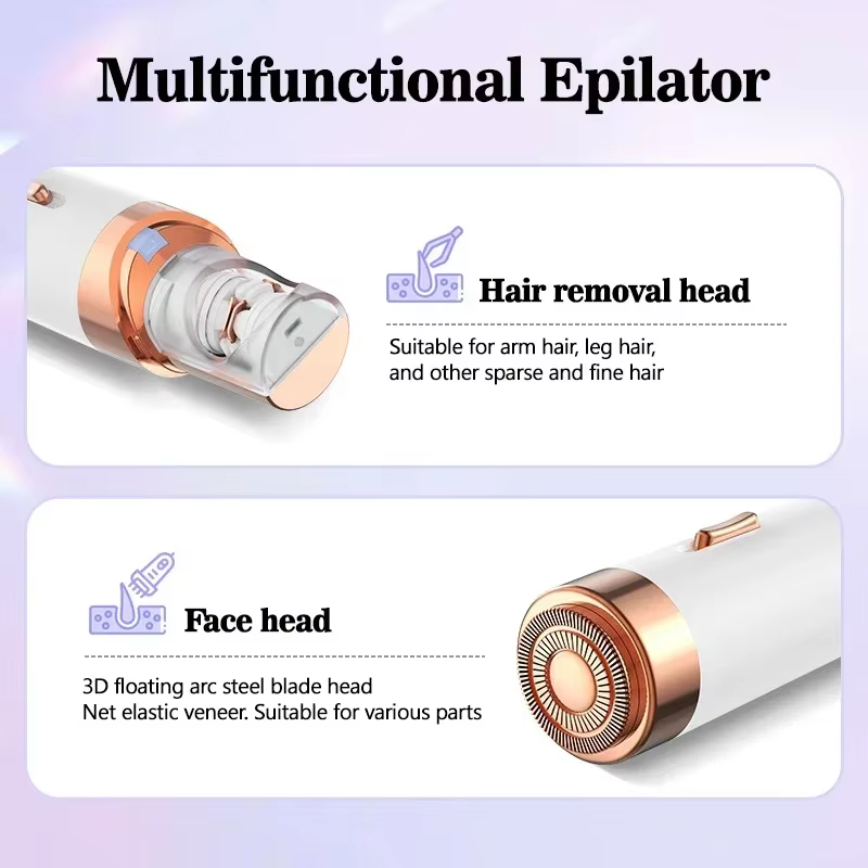 Épilateurs épilation pour femmes-lisse 2-en-1-mini taille épilateur pour visage aisselles dos Portable peau lisse cheveux
