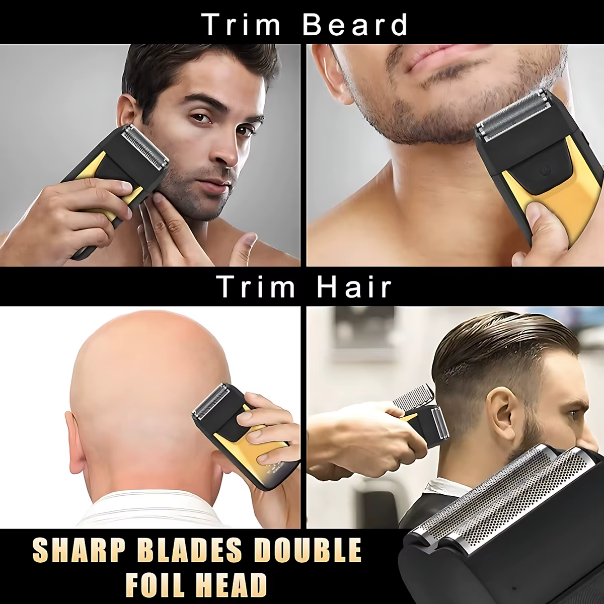 Homme barbe rasoir tondeuse électrique flottant