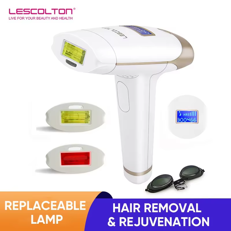 D’épilation à Laser Lescolton IPL avec Affichage LCD T009i à 700 000 Flashs – Tondeuse