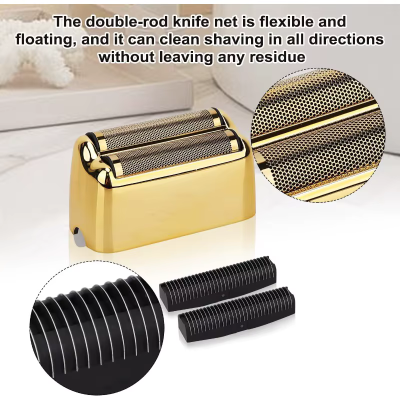 Têtes et lames de rechange compatibles avec le rasoir double BaBylissPRO FXRF2G FXFS2 Gold