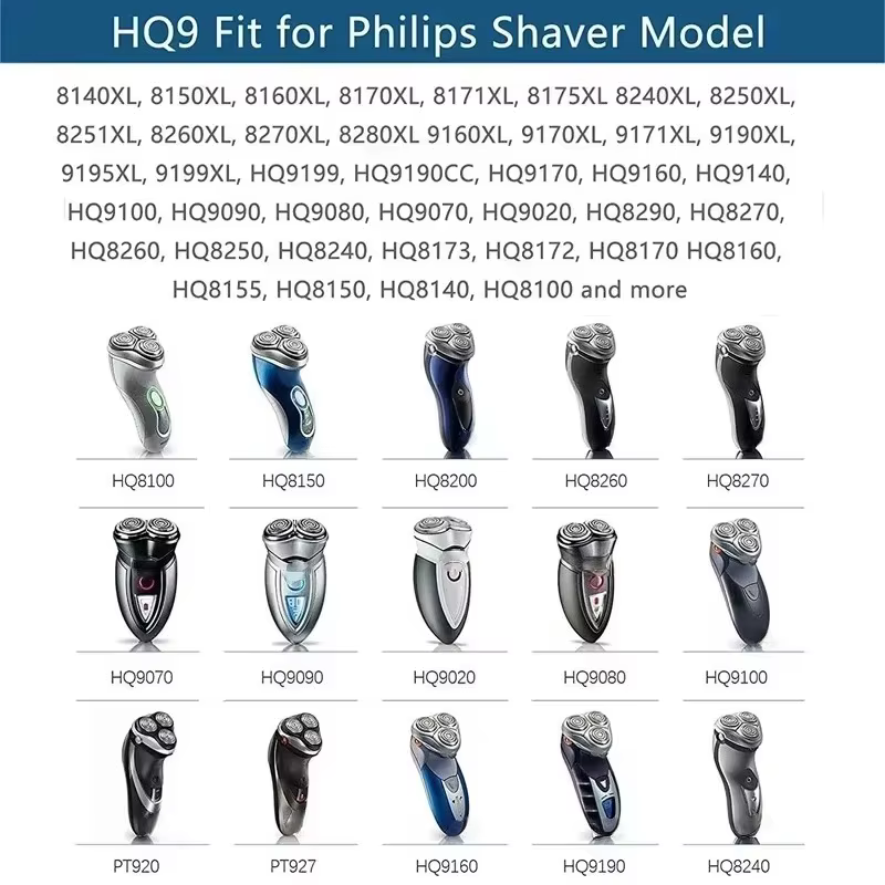 Têtes de rechange HQ9, lames de coupe pour Philips SpeedXL 8240XL 8140XL 8150XL 8160XL 8170XL