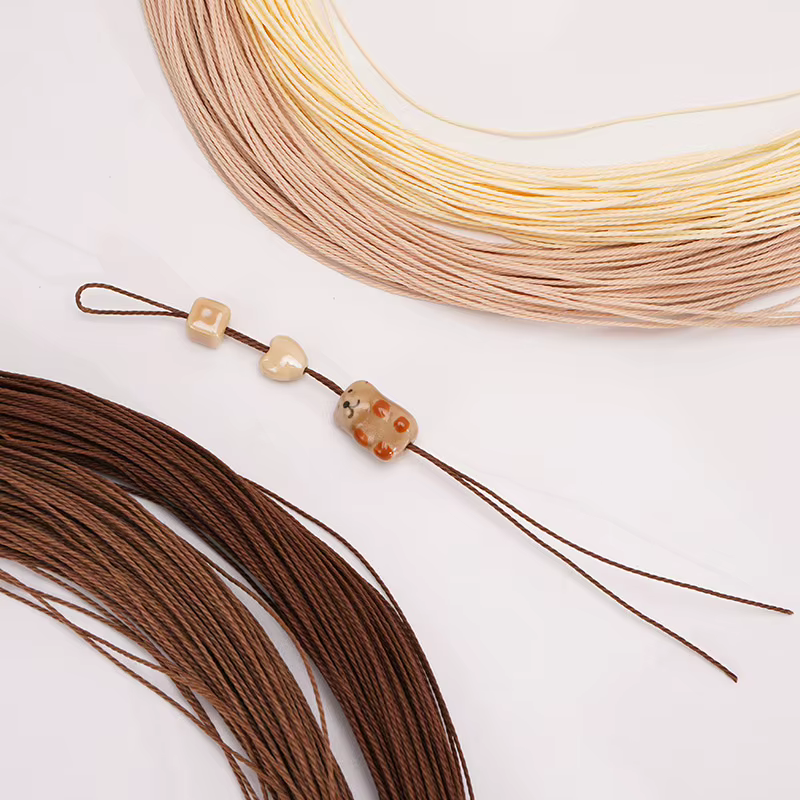 Cordon ciré en polyester de 1 mm, 10 m/sac, pour la confection de bijoux, la broderie, le bricolage, la fabrication de bracelets et de colliers, accessoires de tissage