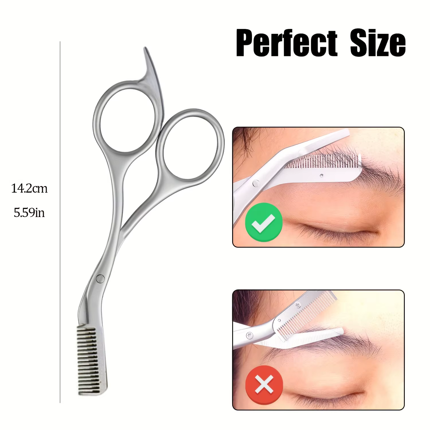 Ciseaux à sourcils pour hommes et femmes