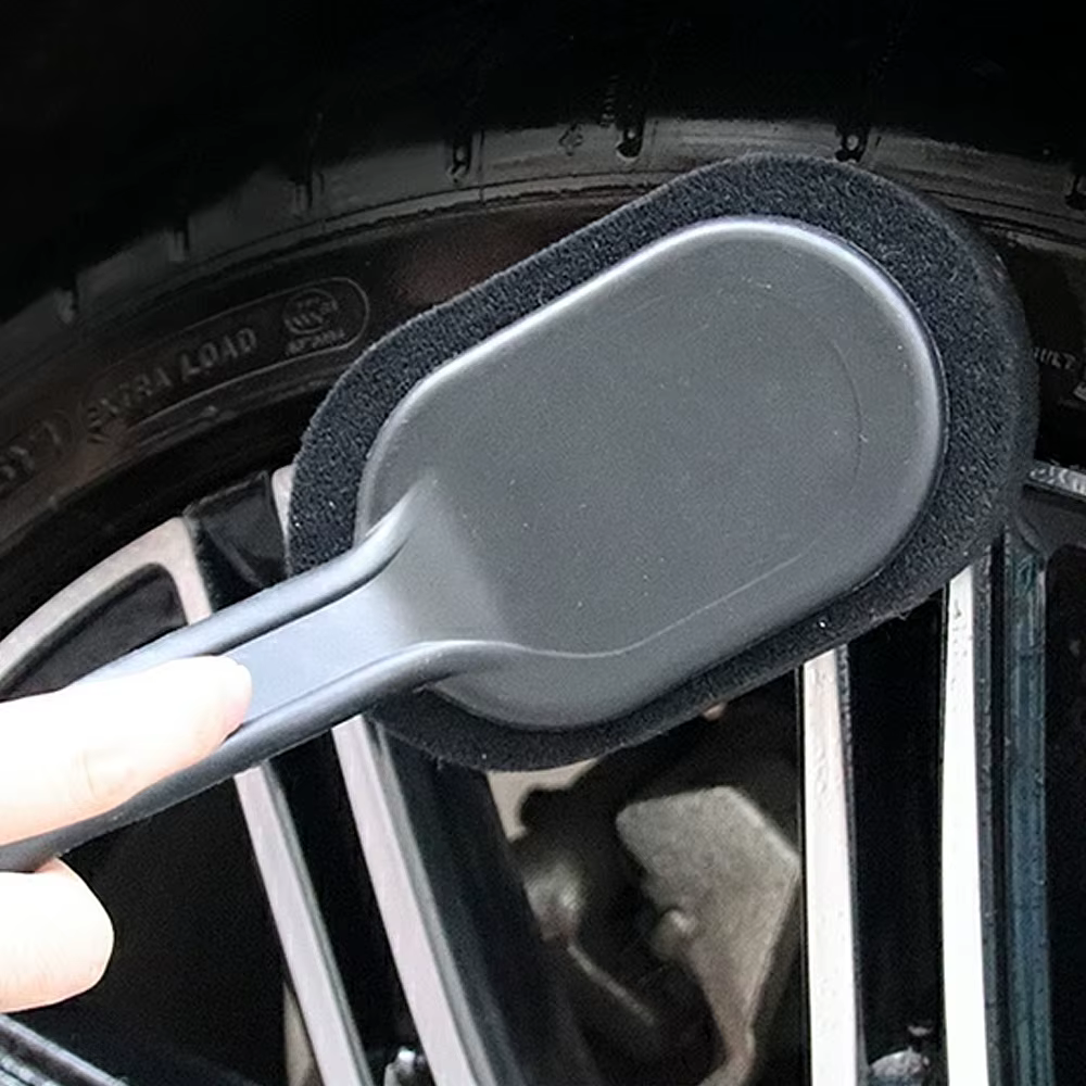 Éponge de polissage de roue de pneu de voiture amovible, brosse de nettoyage de lavage, brosse à Long manche, cire de polissage, lingette de lavage, soins de peinture