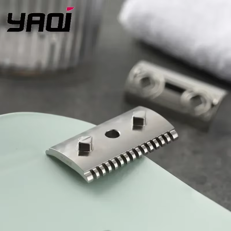 Tête de rasoir de sécurité YAQI Harlequin 2026 en acier inoxydable 316 poli avec interstice de lame de 0,90 mm