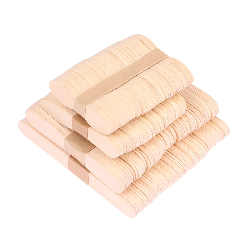 Ensemble de spatules en bois pour épilation du corps