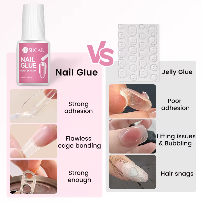 UR SUGAR 10ML colle à ongles Super forte colle UV LED pour faux ongles conseils ongles acryliques presse sur ongles faux ongles Art décoration