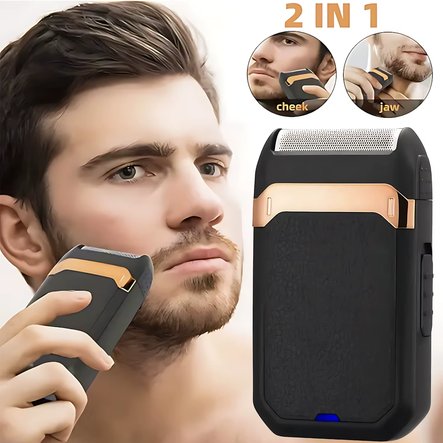 Rasoir à barbe tondeuse à favoris électrique pour homme avec coupe-ongles batterie au Lithium Rechargeable