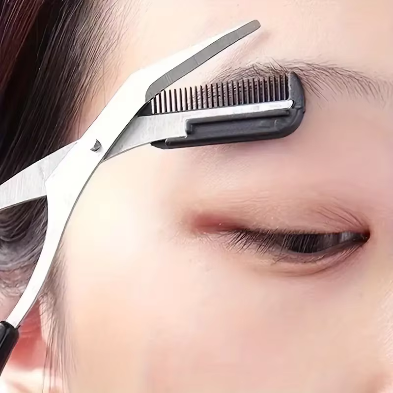 Ciseaux de précision pour sourcils avec peigne