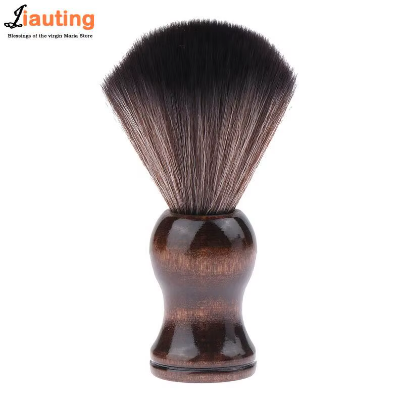 Brosse de rasage avec manche en bois pour hommes