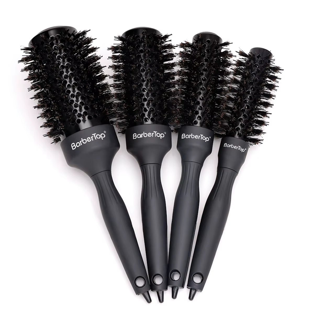 Barbertop peigne rond poils de sanglier baril